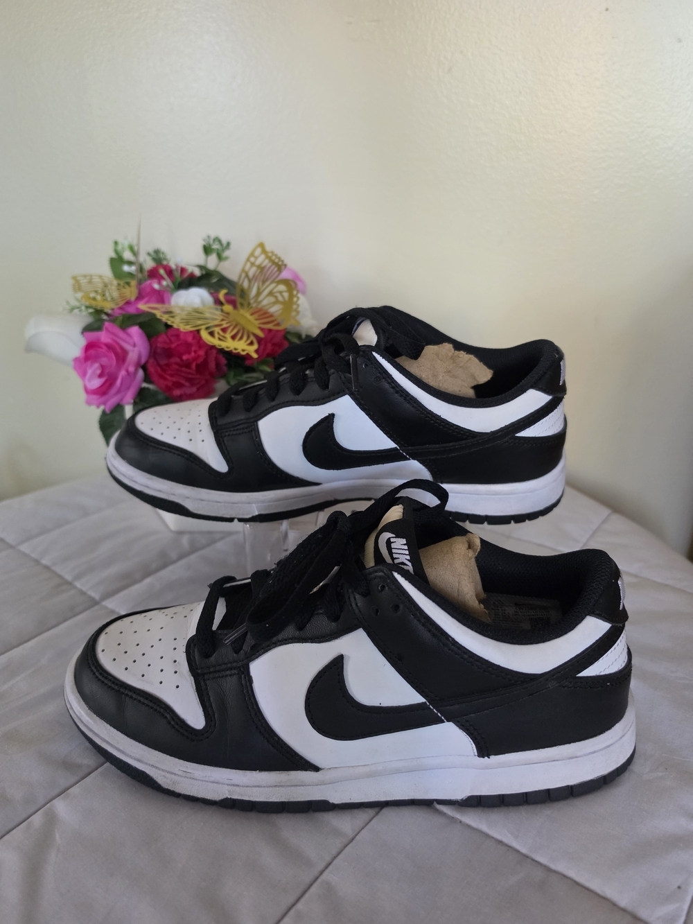 Nike Dunk Low Panda Black/White Big Kids Sneakers Size 6.5Y